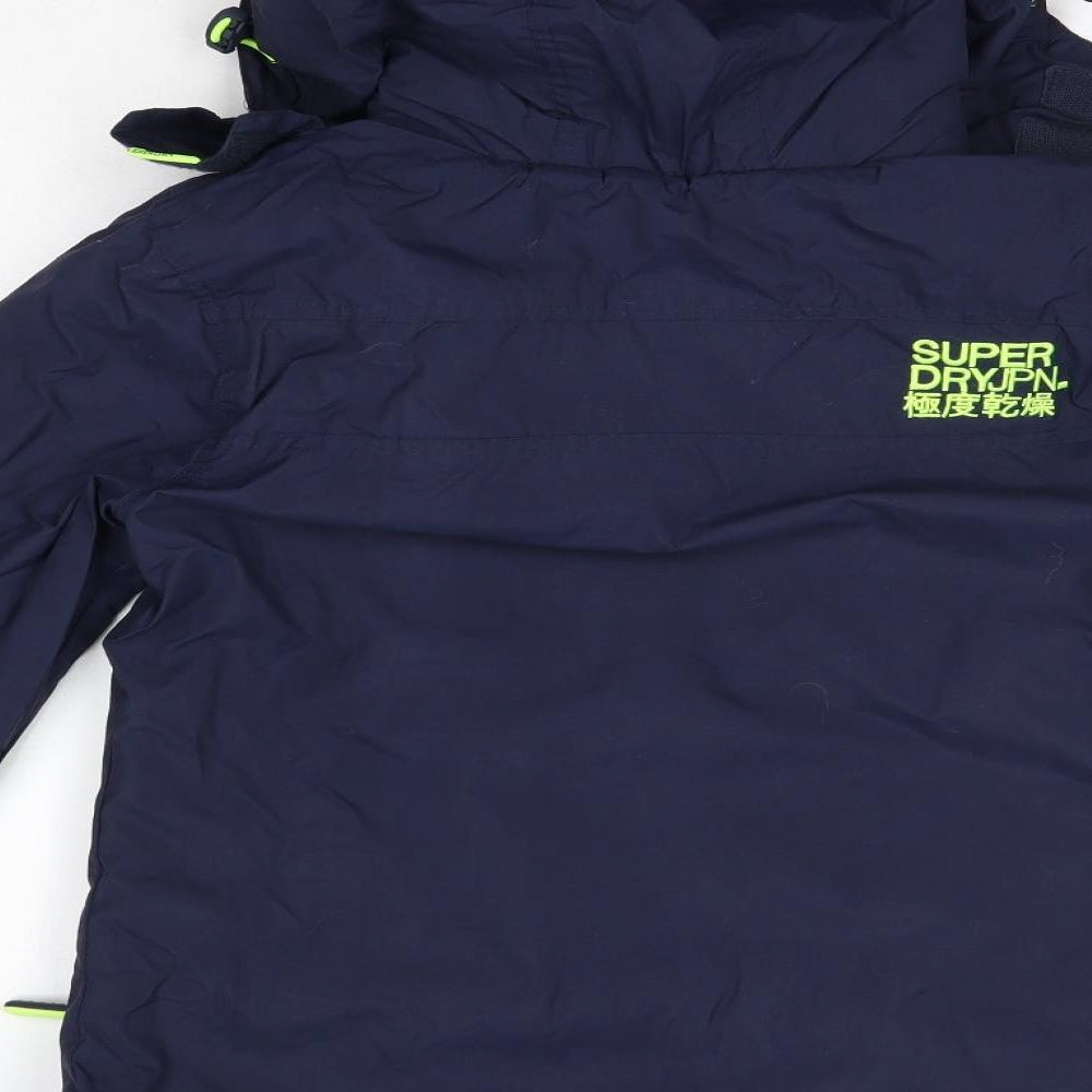 Superdry Mens Blue   Rain Coat Coat Size S