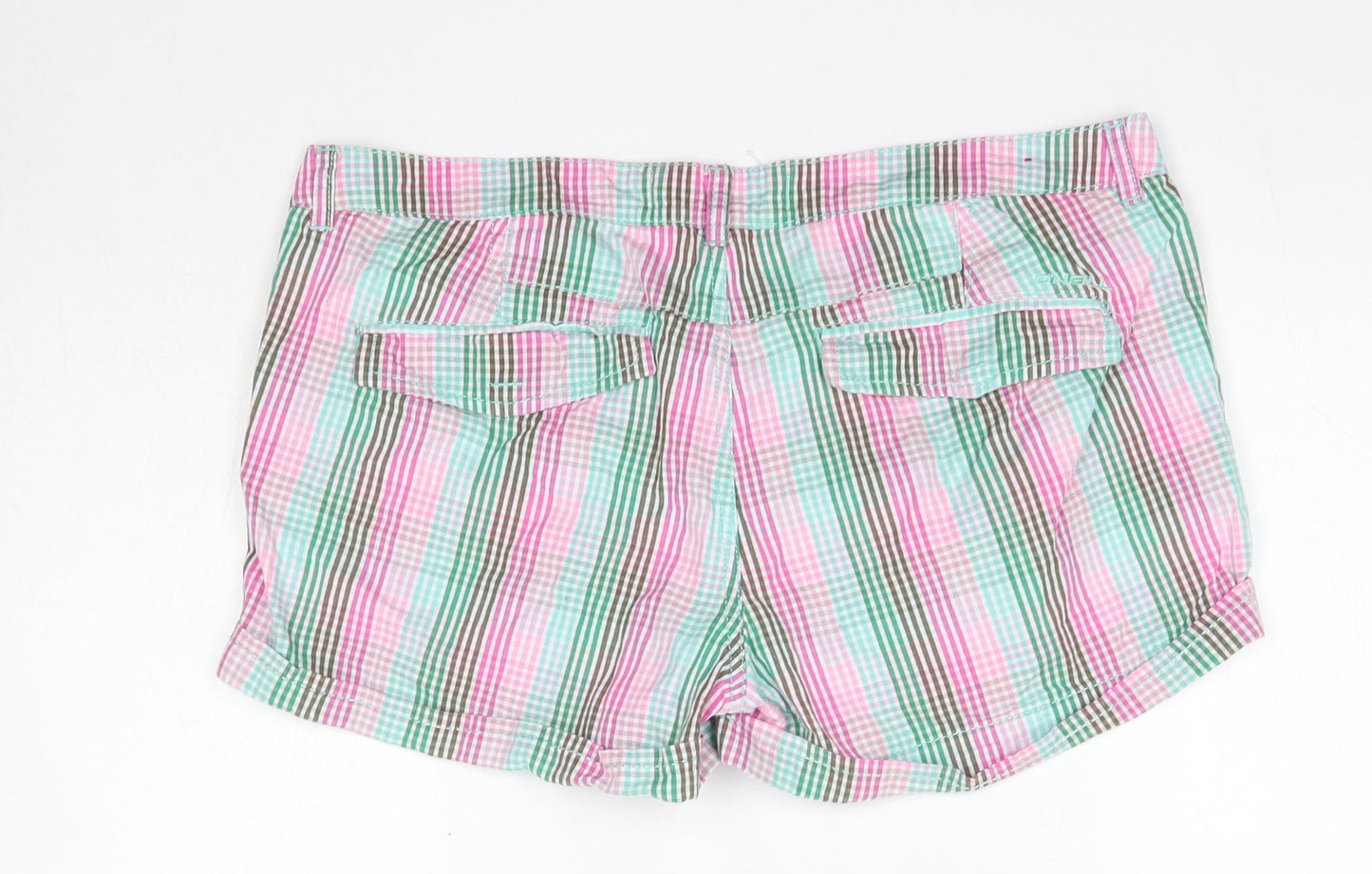 O'Neill Womens Multicoloured Check 100% Cotton Boyfriend Shorts Size 30 in  Regular