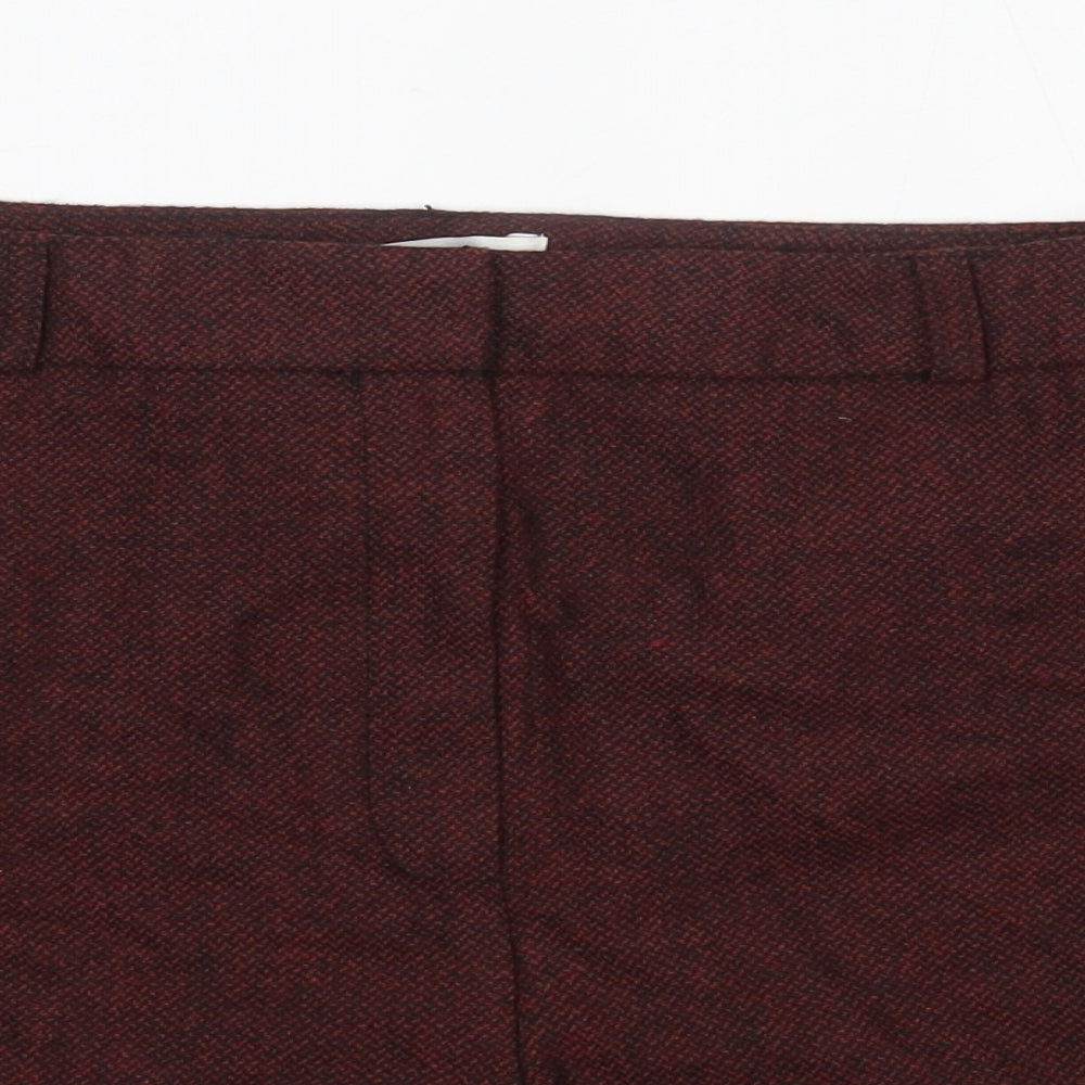 Peacocks Womens Brown  Polyester Boyfriend Shorts Size 14  Regular