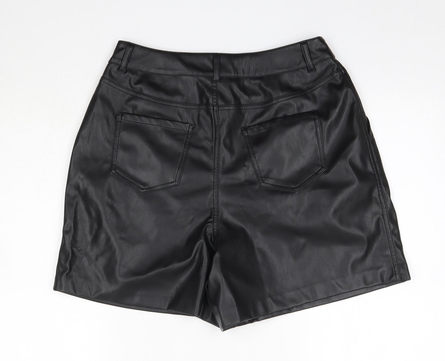 New Look Womens Black  Polyester Boyfriend Shorts Size 12  Regular