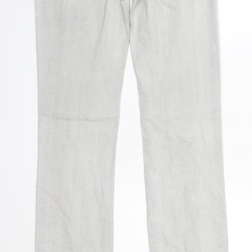 Promod Womens Grey  Cotton Straight Jeans Size 8 L32 in Regular