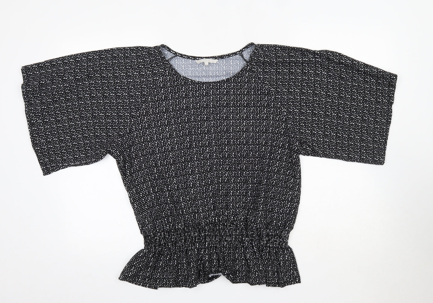 Pebble Bay Womens Black  Polyester Basic Blouse Size 18 Round Neck