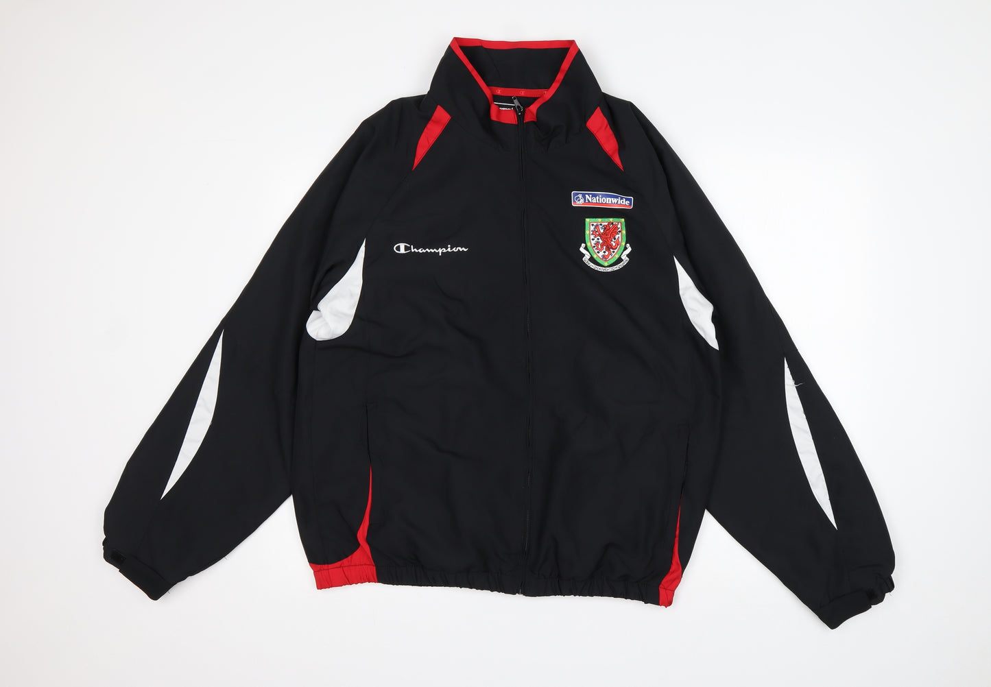 Champion Mens Black   Windbreaker Jacket Size M   - Wales