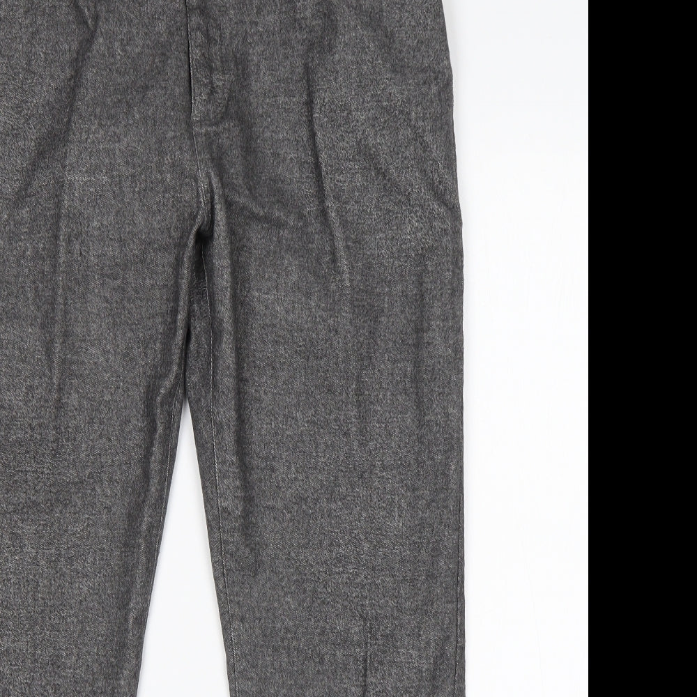 M&S Mens Grey  Cotton Trousers  Size 36 L29 in Regular