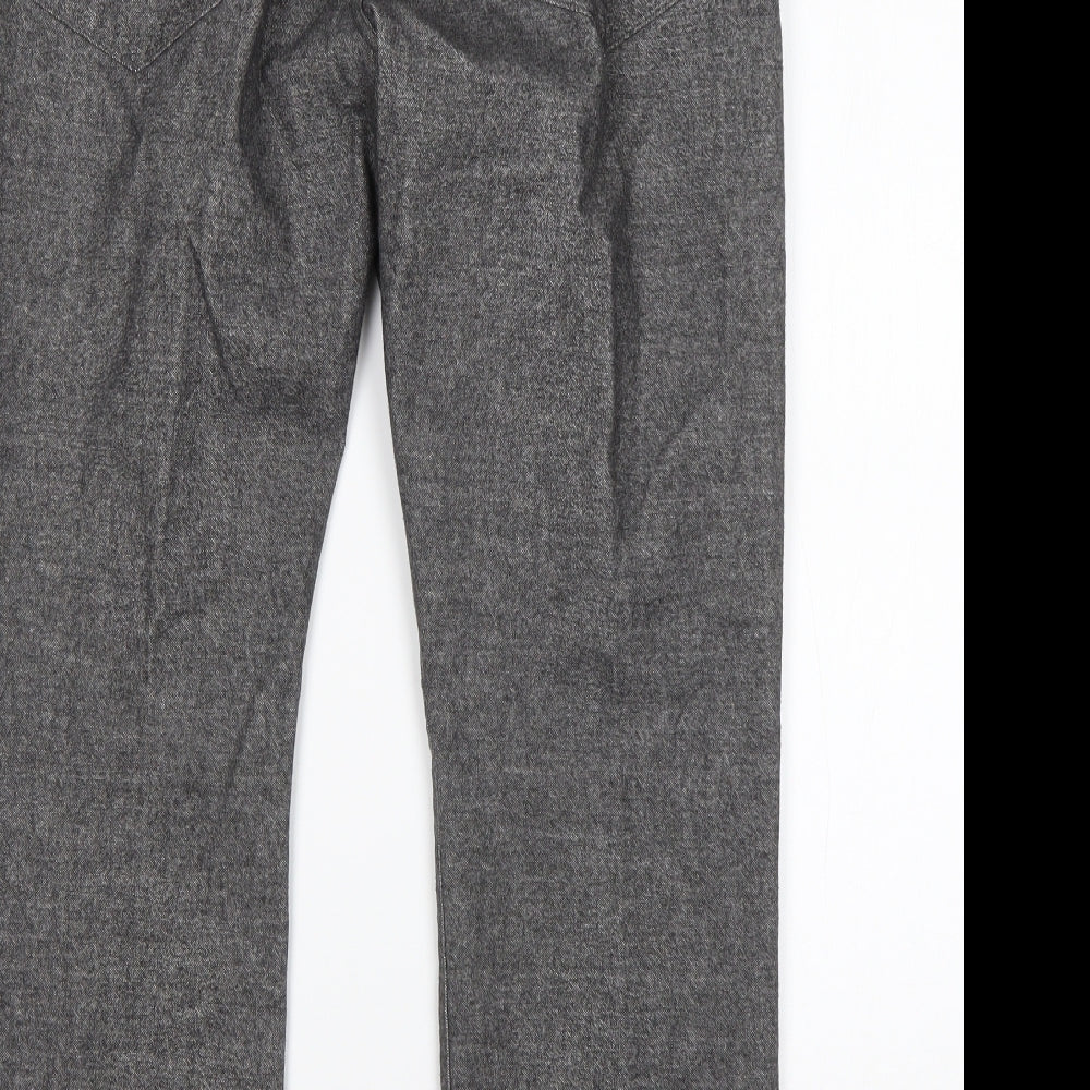M&S Mens Grey  Cotton Trousers  Size 36 L29 in Regular