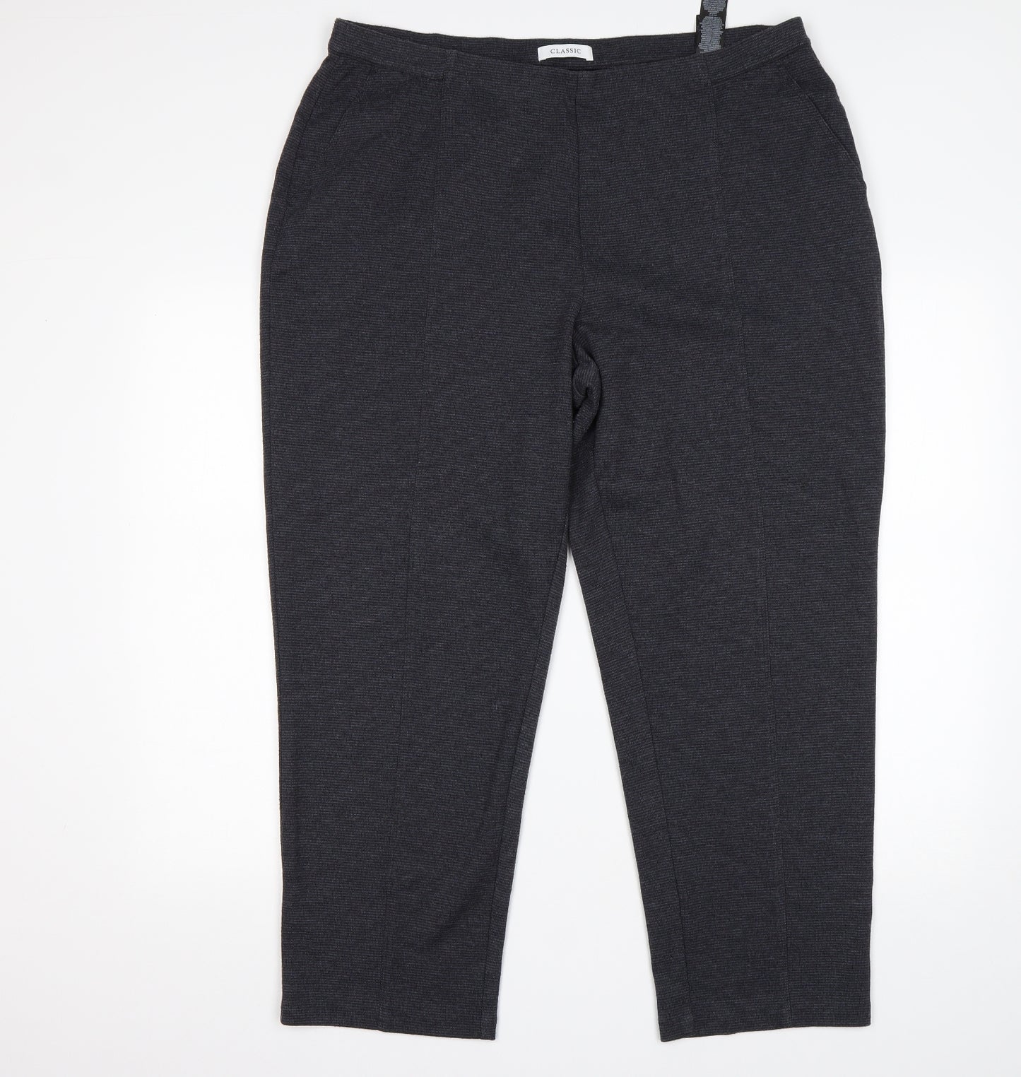 M&S Womens Grey  Polyester Capri Leggings Size 20 L26 in