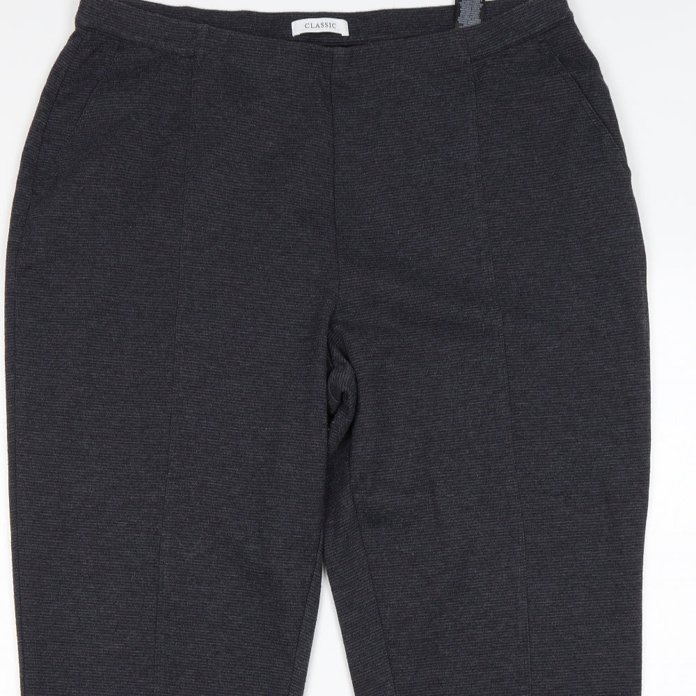 M&S Womens Grey  Polyester Capri Leggings Size 20 L26 in