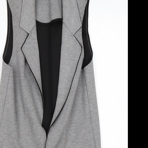 Topshop Womens Grey  Polyester Jacket Blazer Size 8
