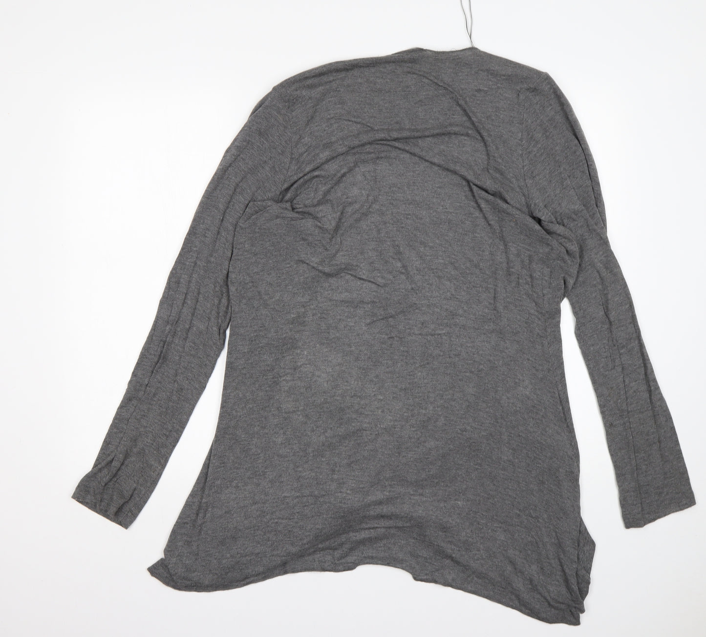 Papaya Womens Grey V-Neck  Viscose Cardigan Jumper Size 16