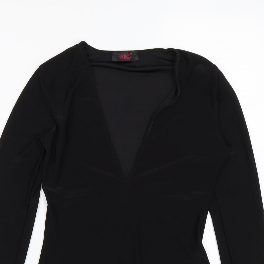 EDGE Womens Black  Polyester Bodysuit One-Piece Size 8