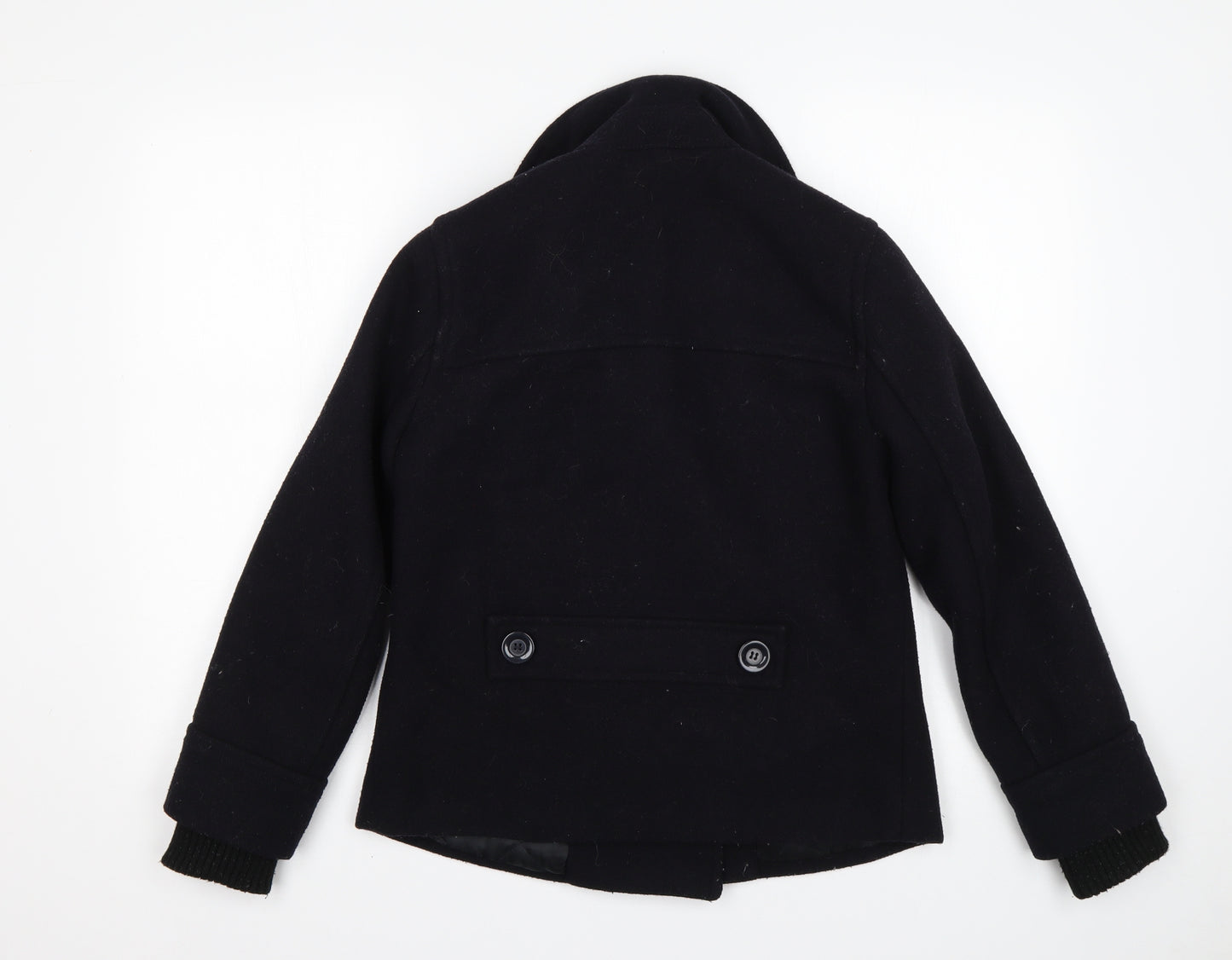 Topshop Womens Black   Pea Coat Coat Size 8