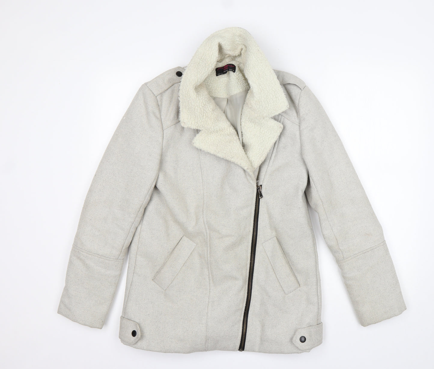 New Look Womens Beige   Overcoat Coat Size 8