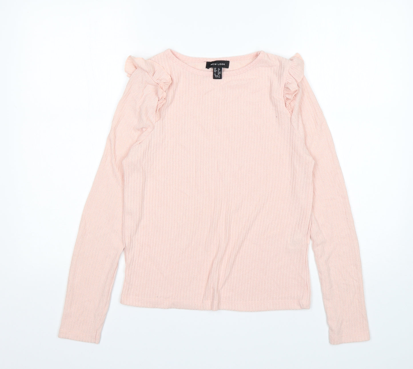 New Look Womens Pink Round Neck  Viscose Pullover Jumper Size 12