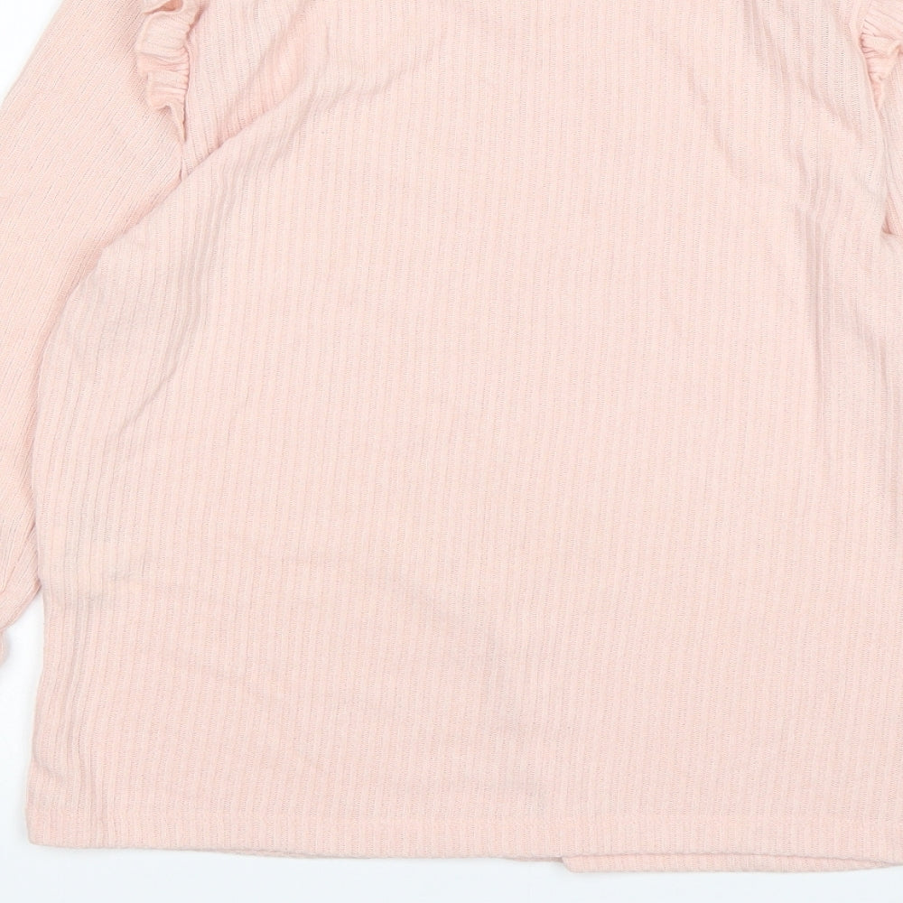 New Look Womens Pink Round Neck  Viscose Pullover Jumper Size 12