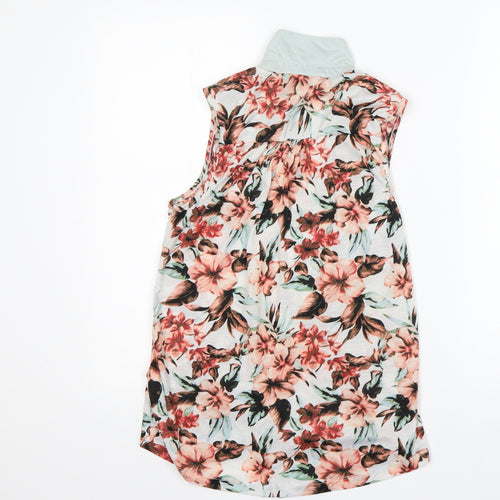 Atmosphere Womens Multicoloured Floral Polyester Basic Button-Up Size 10 Collared