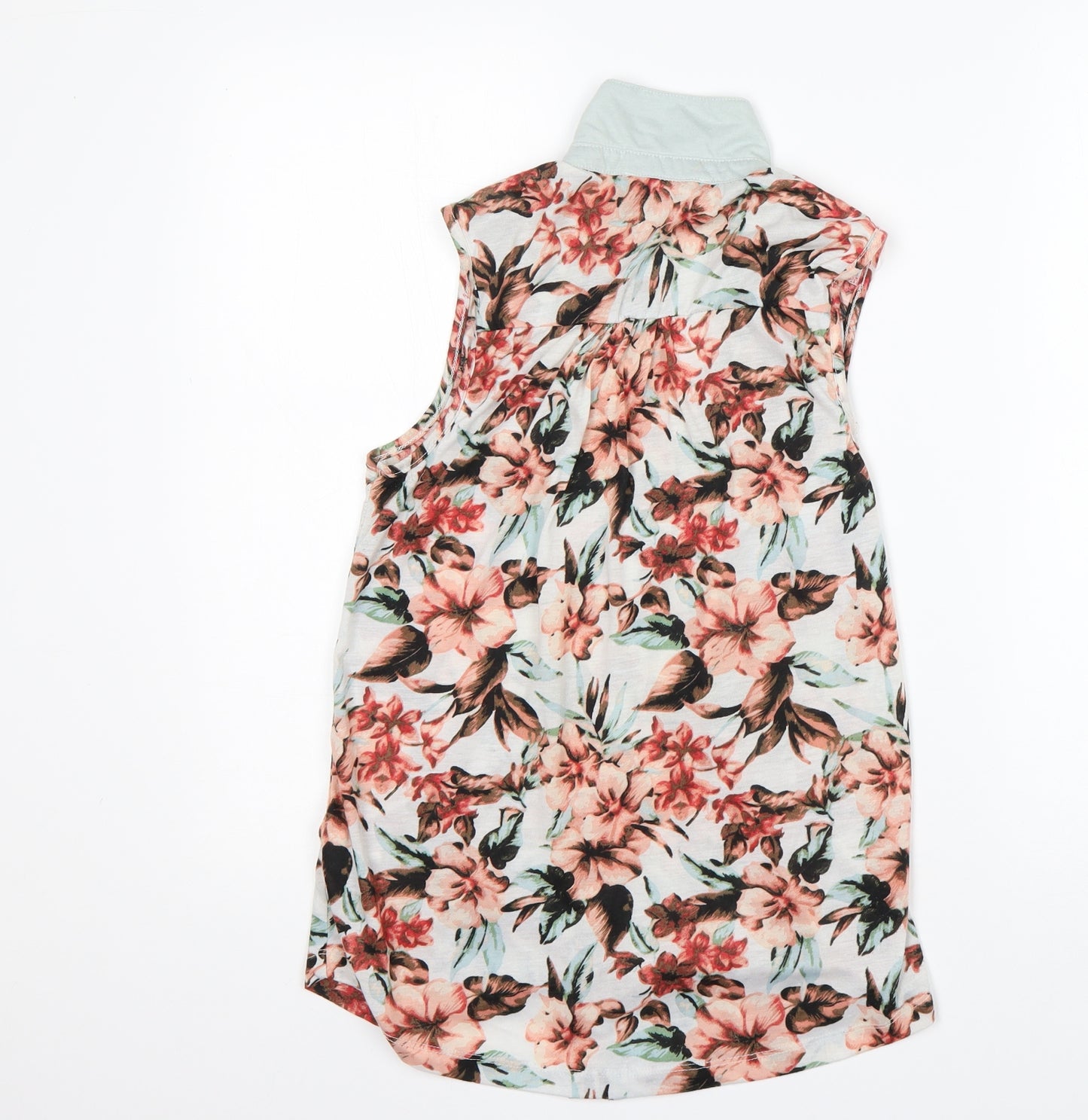 Atmosphere Womens Multicoloured Floral Polyester Basic Button-Up Size 10 Collared