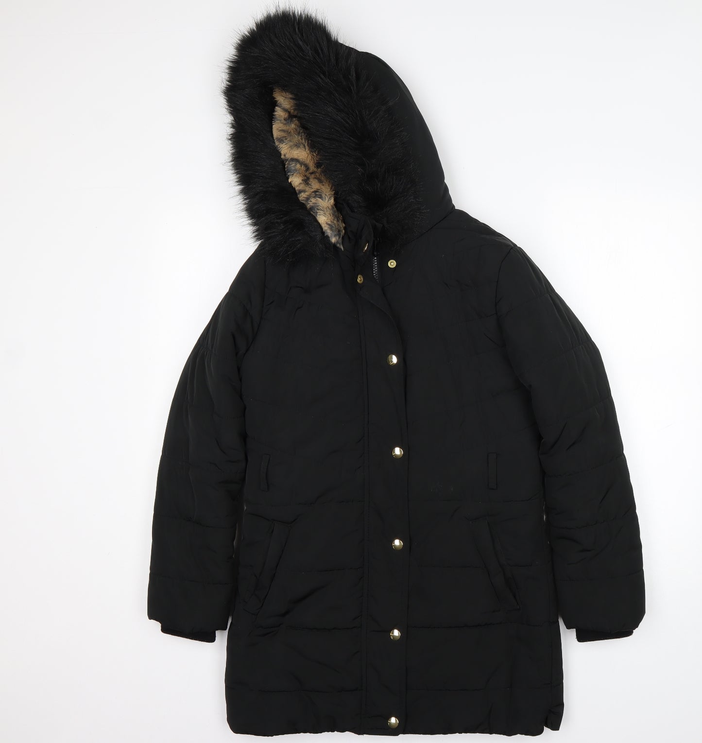 BlueZoo Girls Black   Rain Coat Coat Size 11-12 Years