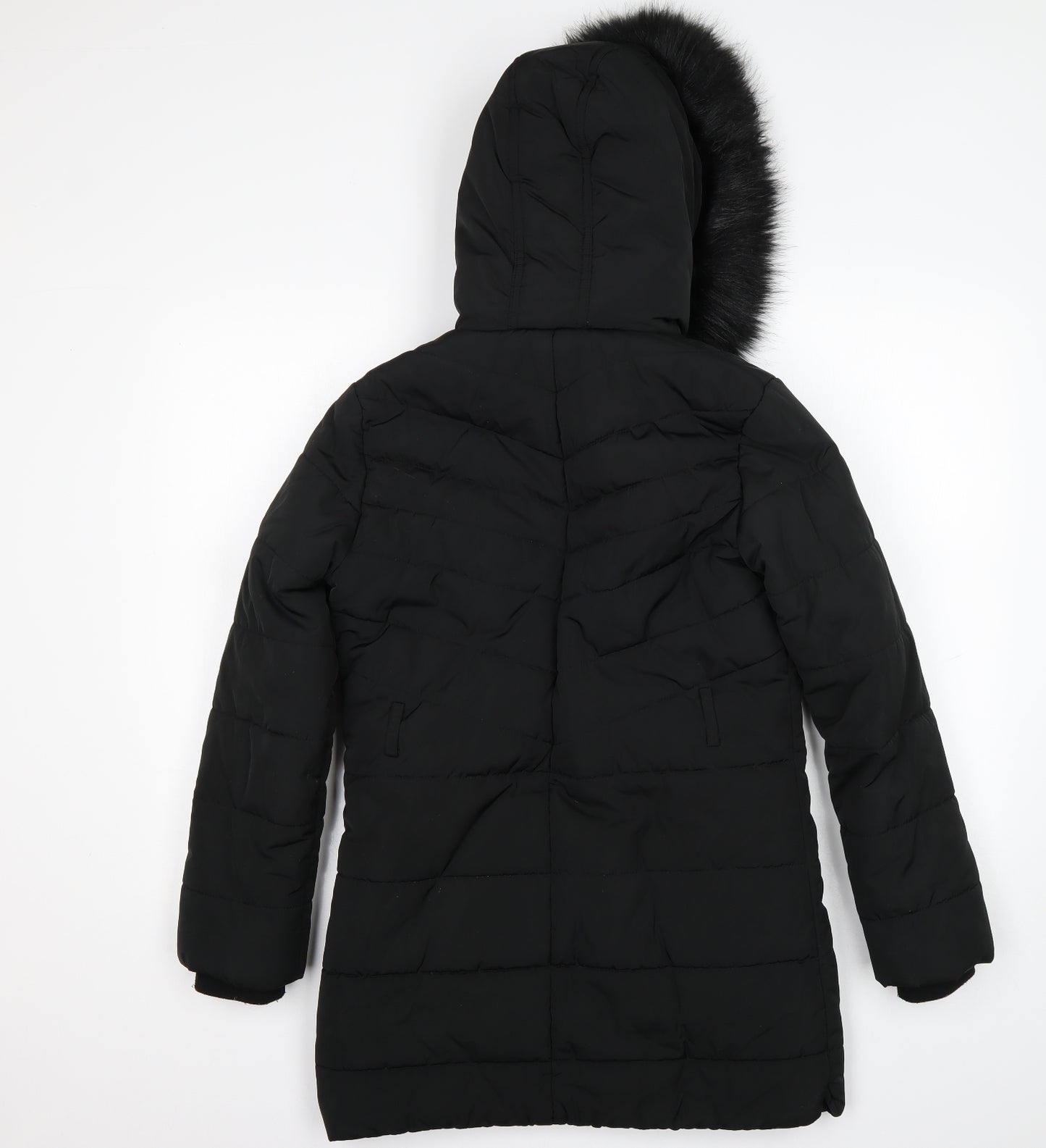 BlueZoo Girls Black   Rain Coat Coat Size 11-12 Years