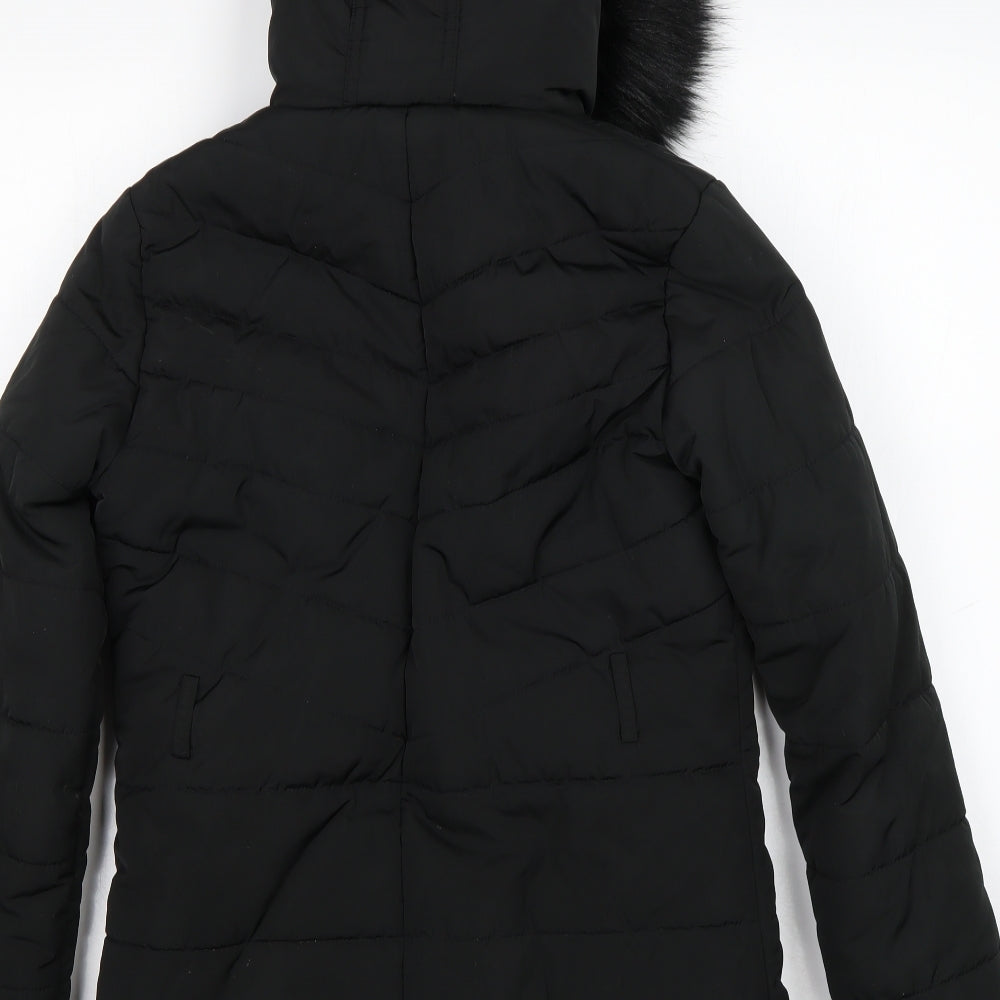 BlueZoo Girls Black   Rain Coat Coat Size 11-12 Years