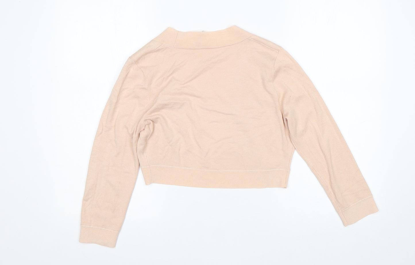 planet Womens Pink V-Neck  Viscose Cardigan Jumper Size XS