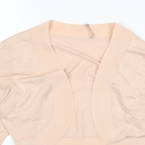 planet Womens Pink V-Neck  Viscose Cardigan Jumper Size XS