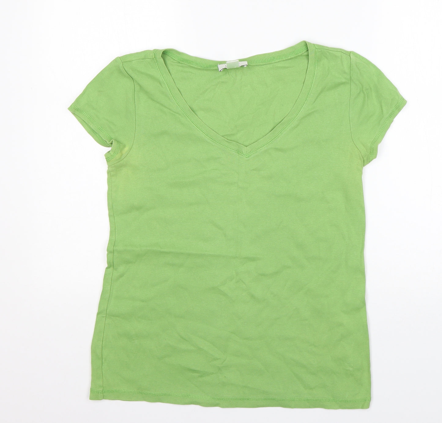 LOFT Womens Green   Basic T-Shirt Size M V-Neck