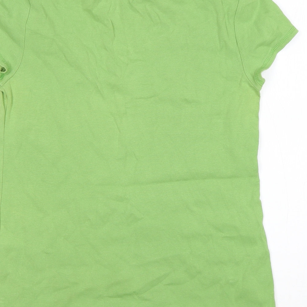 LOFT Womens Green   Basic T-Shirt Size M V-Neck