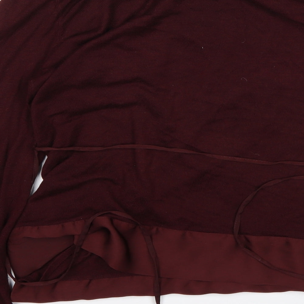 H&M Womens Purple V-Neck  Acrylic Cardigan Jumper Size M