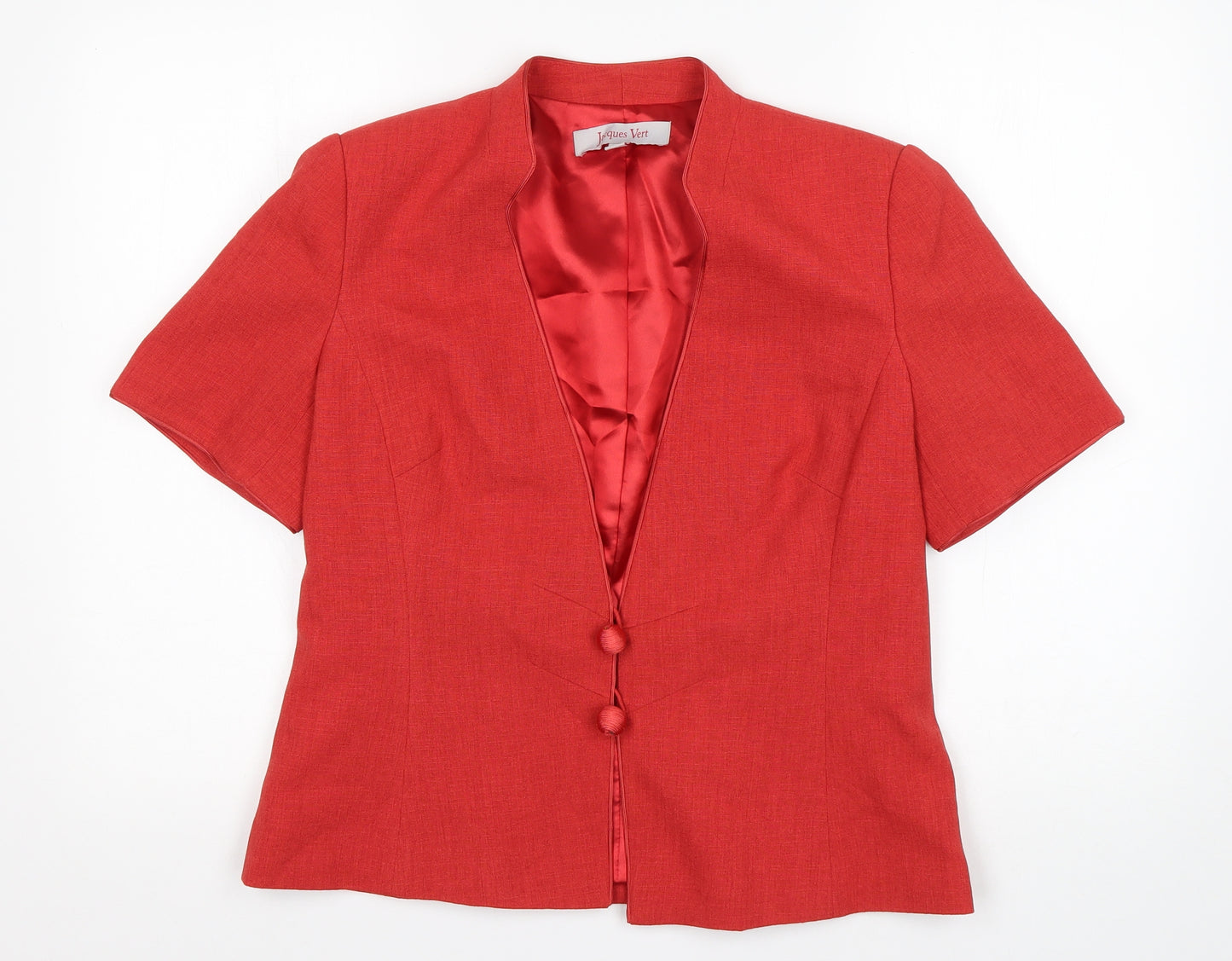 Jacques Vert Womens Orange  Polyester Jacket Blazer Size 12