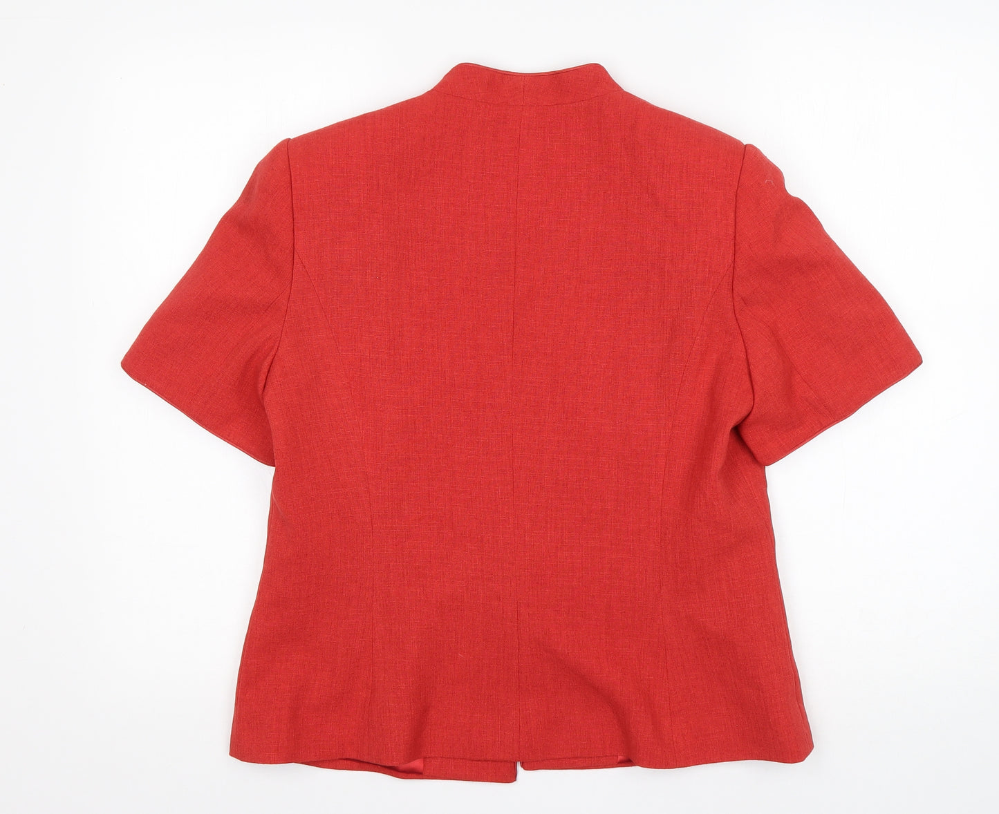 Jacques Vert Womens Orange  Polyester Jacket Blazer Size 12