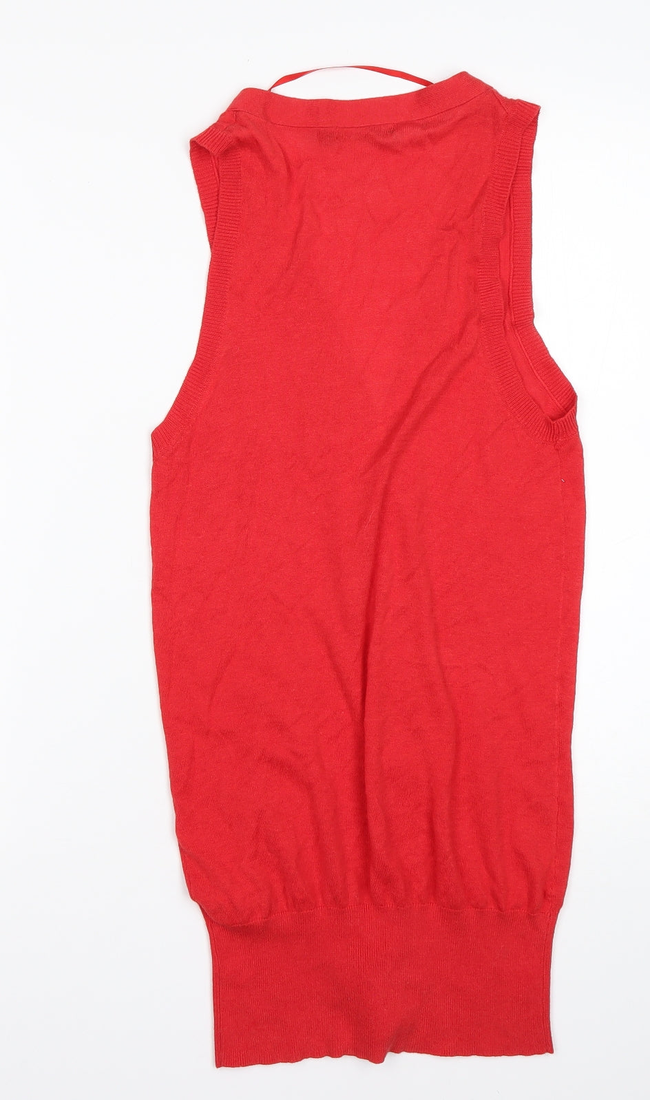 Atmosphere Womens Red V-Neck  Viscose Cardigan Jumper Size 8
