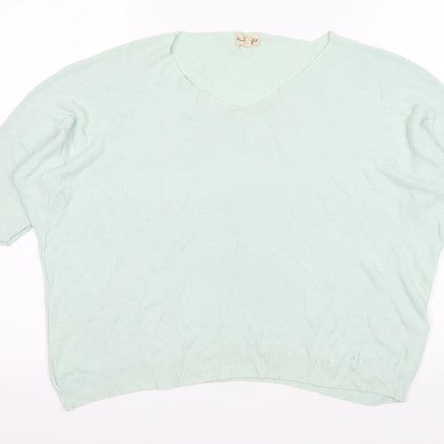 Phase Eight Womens Green Round Neck  Viscose Pullover Jumper Size S