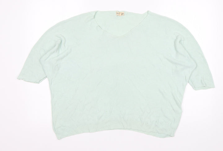 Phase Eight Womens Green Round Neck Viscose Pullover Jumper Size S