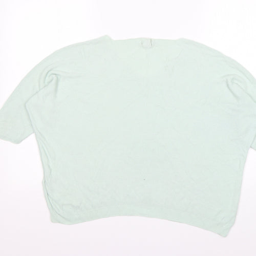 Phase Eight Womens Green Round Neck  Viscose Pullover Jumper Size S