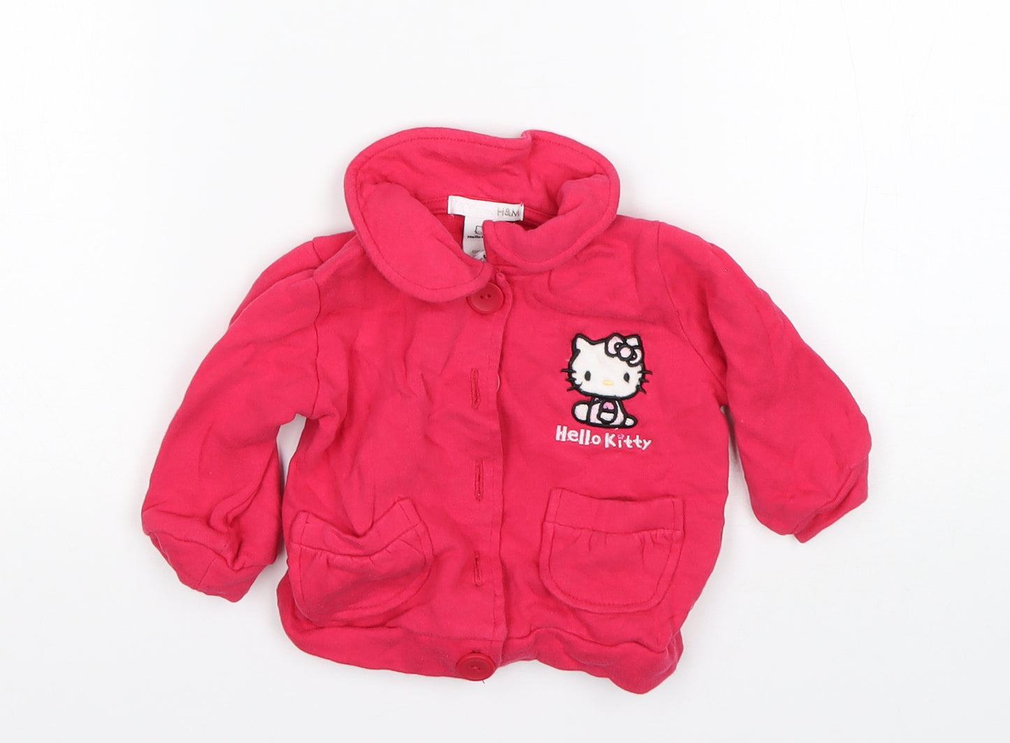 H&M Girls Pink   Jacket  Size 3-6 Months    - Hello Kitty