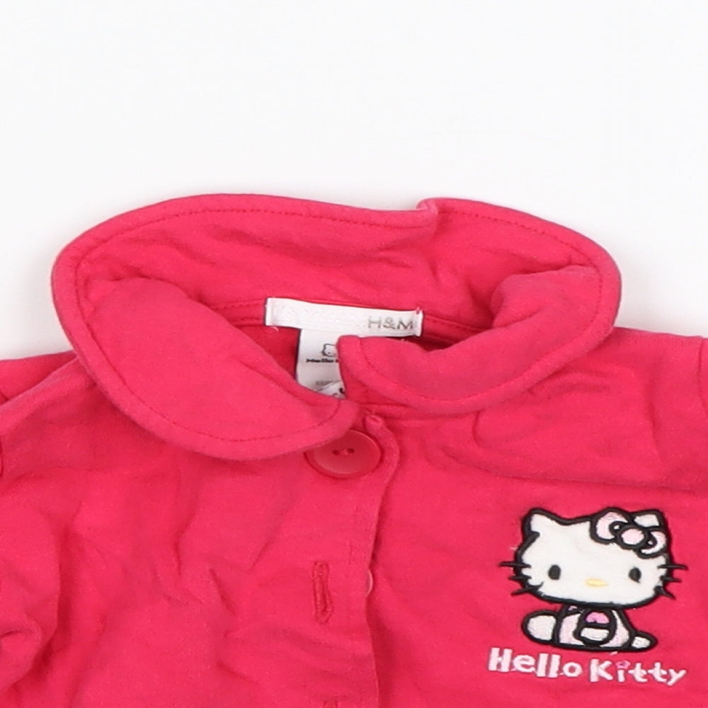 H&M Girls Pink   Jacket  Size 3-6 Months    - Hello Kitty