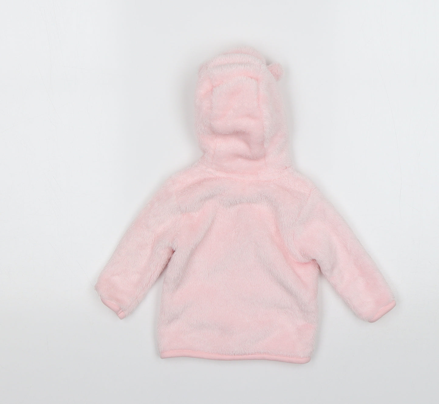 George Girls Pink  Polyester Full Zip Jumper Size 0-3 Months
