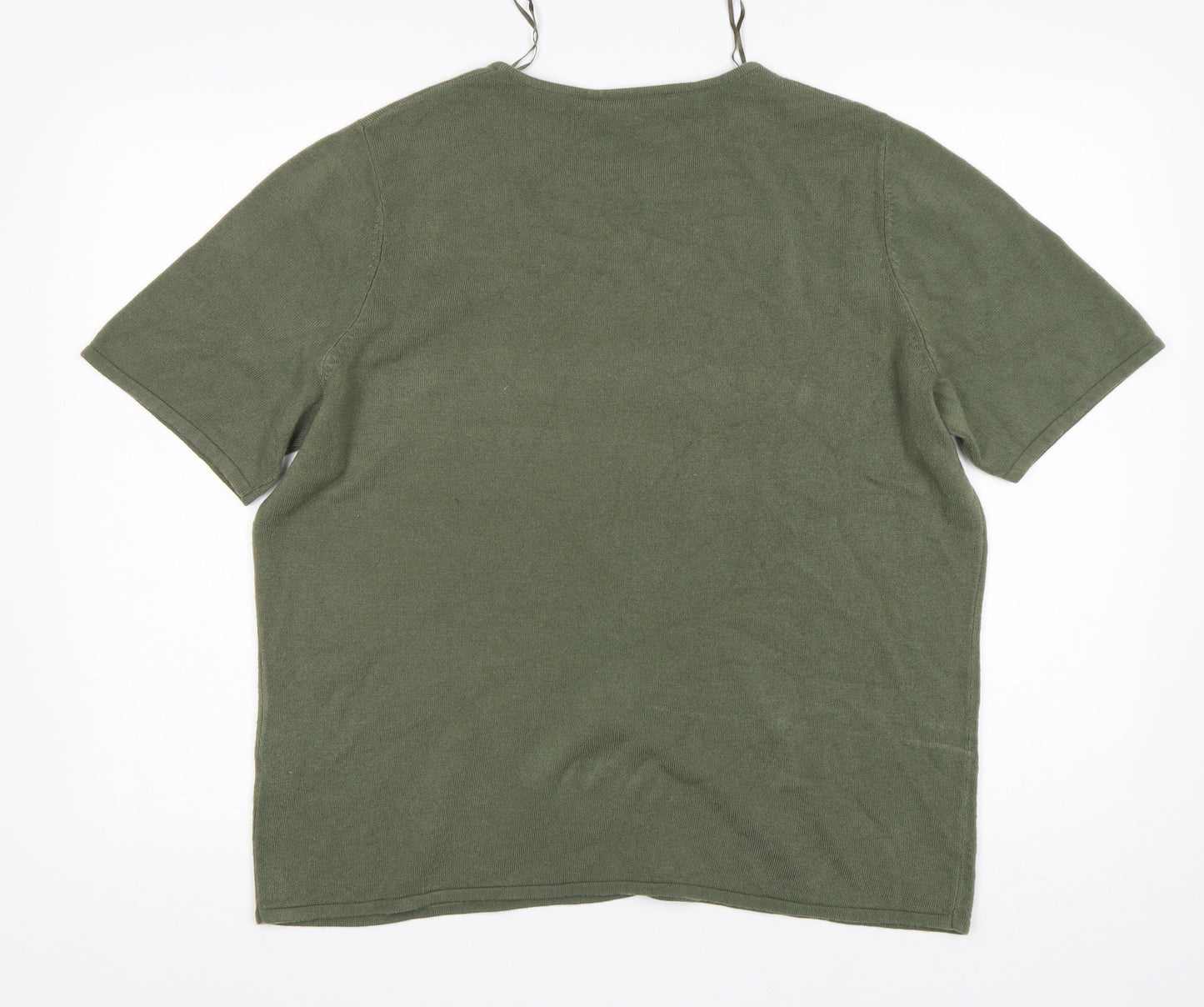 Bonmarché Womens Green Round Neck  Acrylic Pullover Jumper Size 18