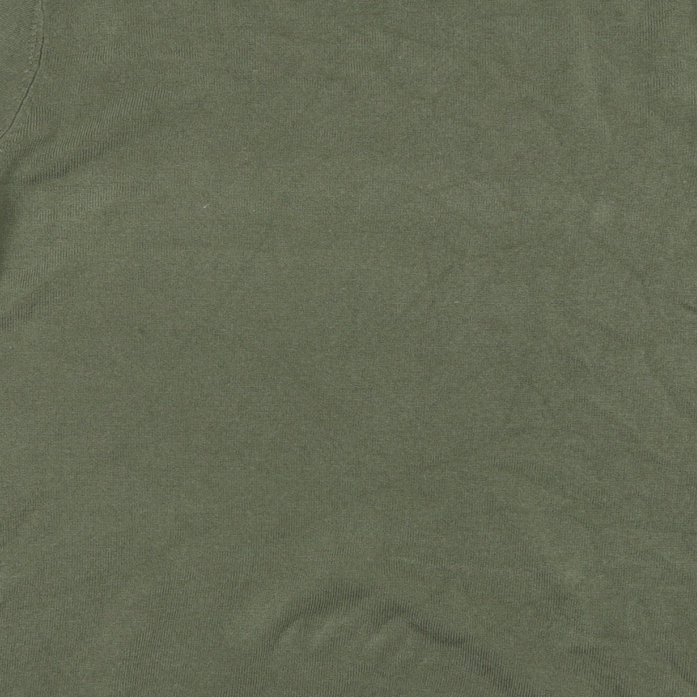Bonmarché Womens Green Round Neck  Acrylic Pullover Jumper Size 18