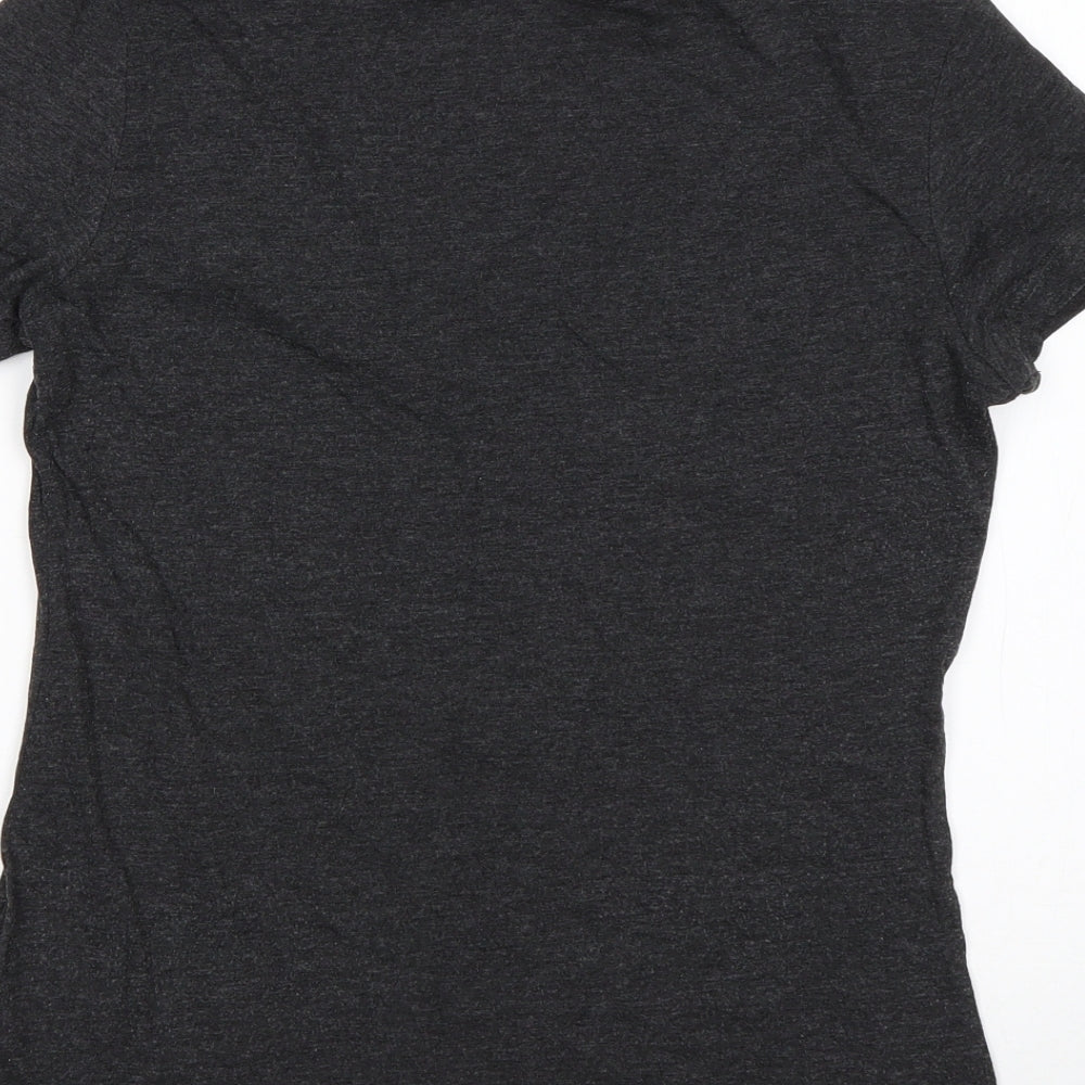 H&M Mens Grey  Cotton  T-Shirt Size M Square Neck