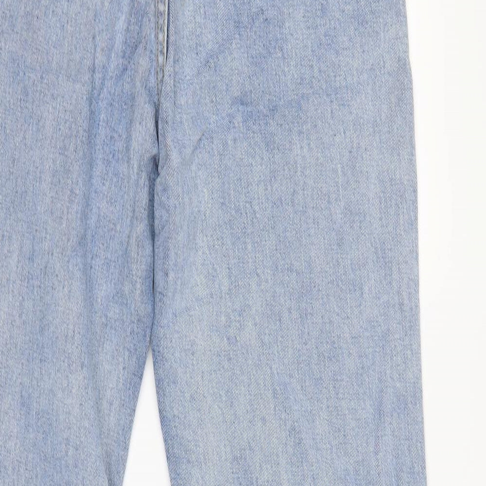 PRETTYLITTLETHING Womens Blue  Cotton Mom Jeans Size 10 L32 in Regular