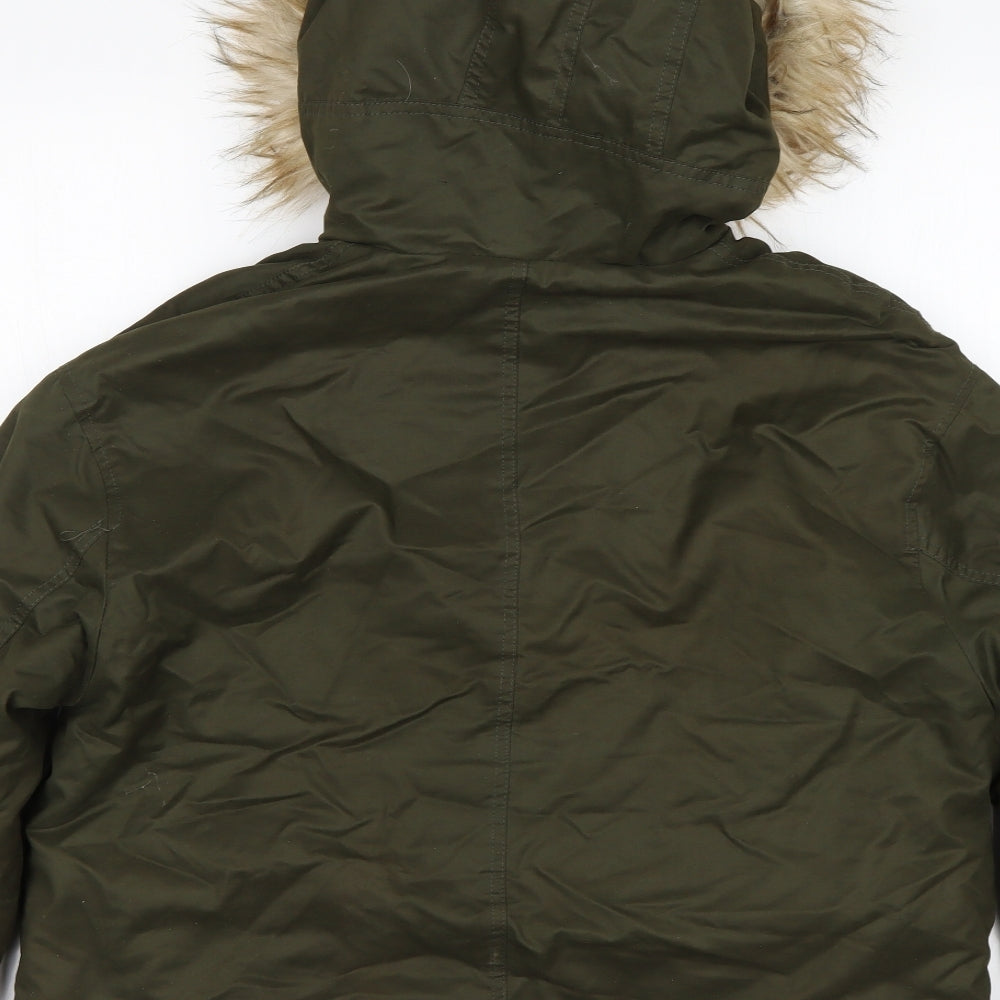 Pull&Bear Womens Green   Parka Coat Size M