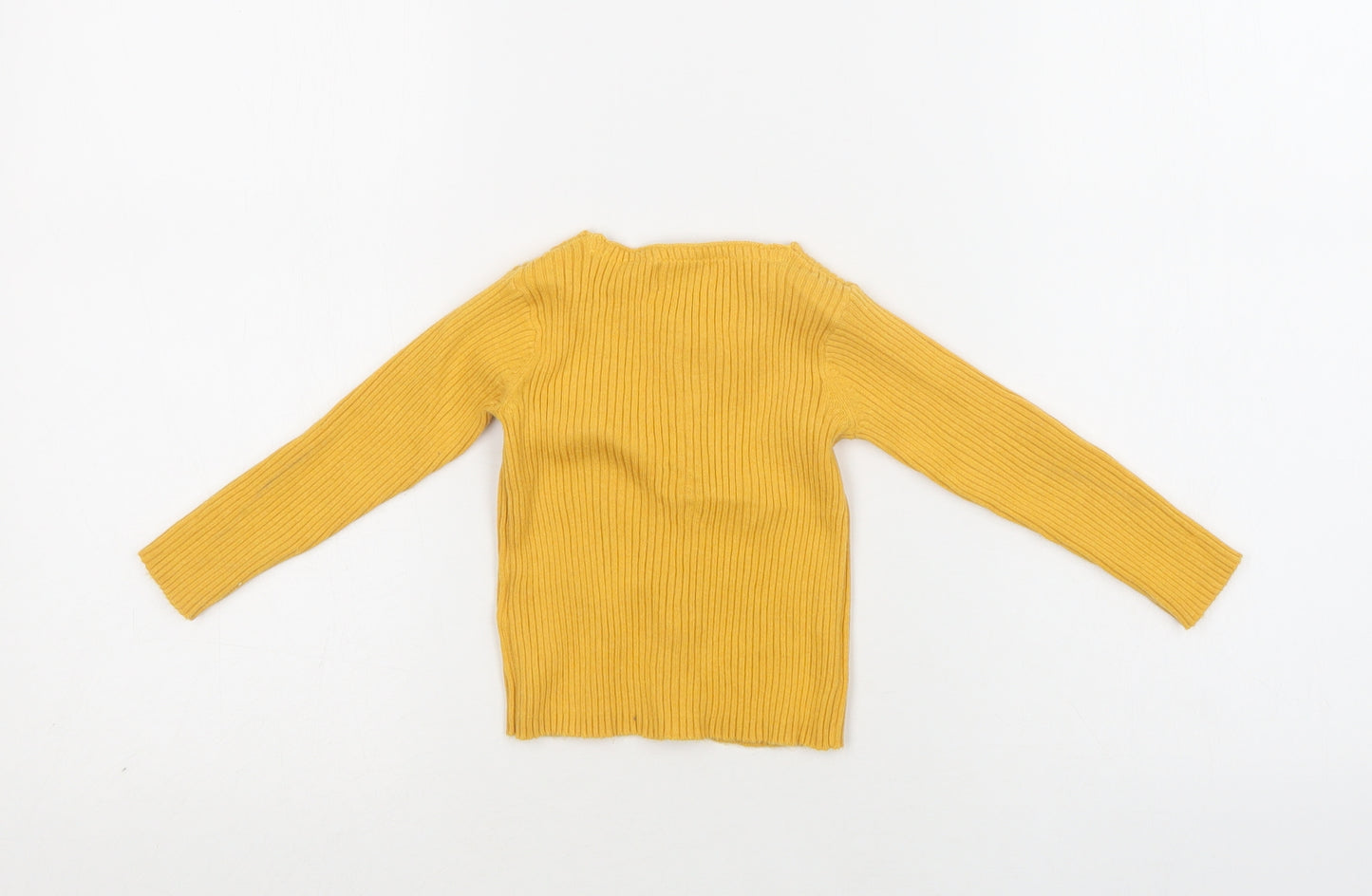 NEXT Baby Yellow  Cotton Cardigan Jumper Size 12-18 Months  Button