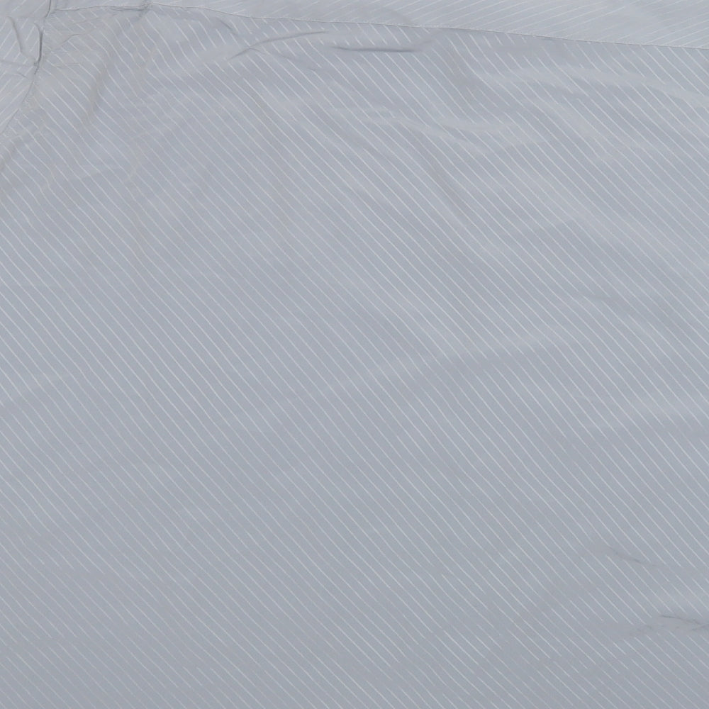 VBurton Mens Grey Striped Polyester  Dress Shirt Size 2XL Collared Button