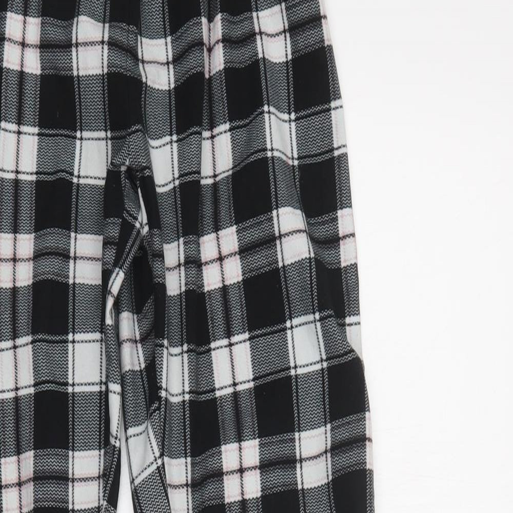 George Womens Black Check Polyester  Pyjama Pants Size 6