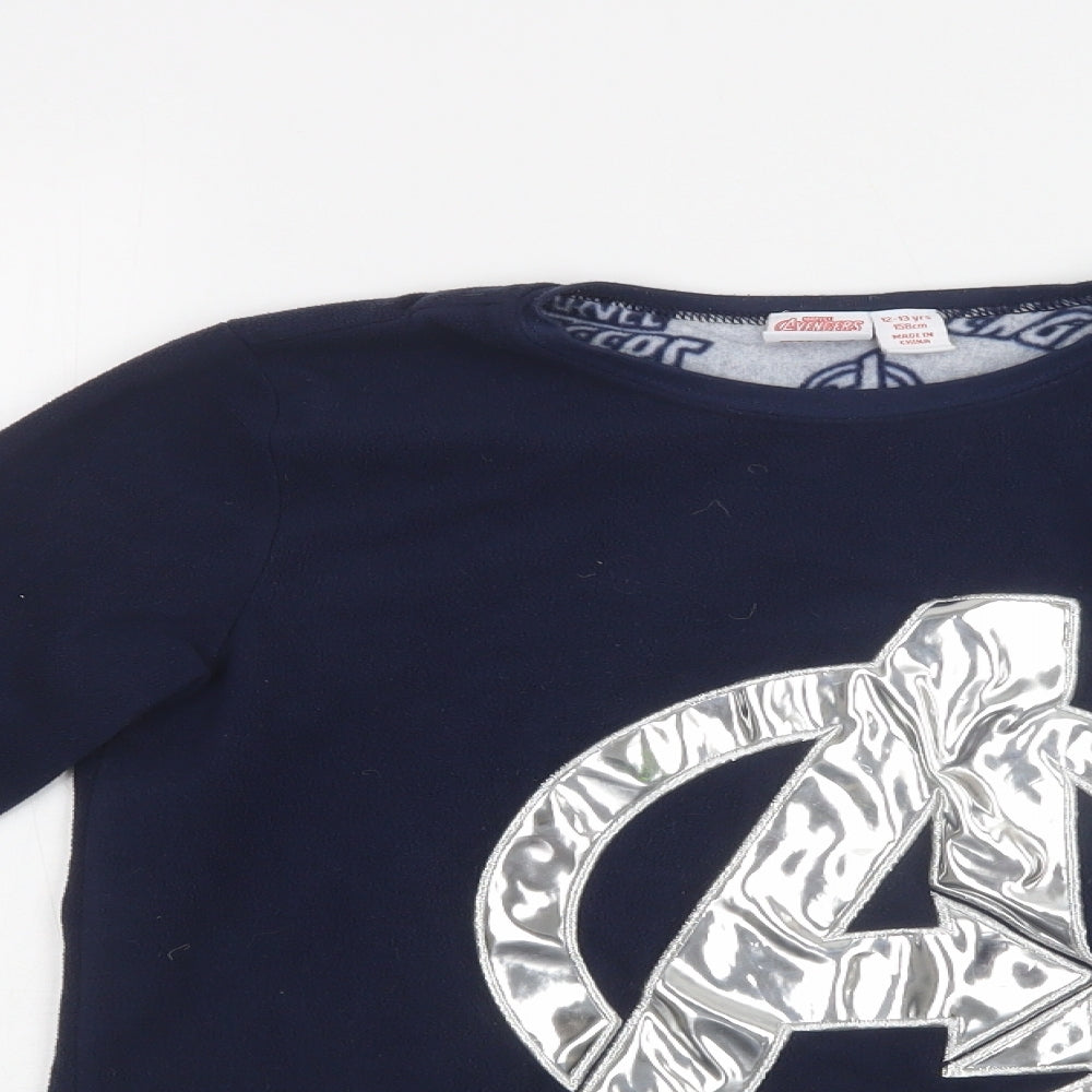 Primark Boys Blue  Polyester Shrug Sweatshirt Size 12-13 Years   - Marvel