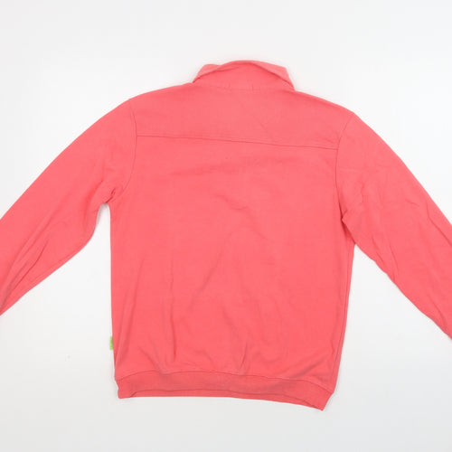 Stadlie Womens Pink  Cotton Henley Sweatshirt Size M  Button
