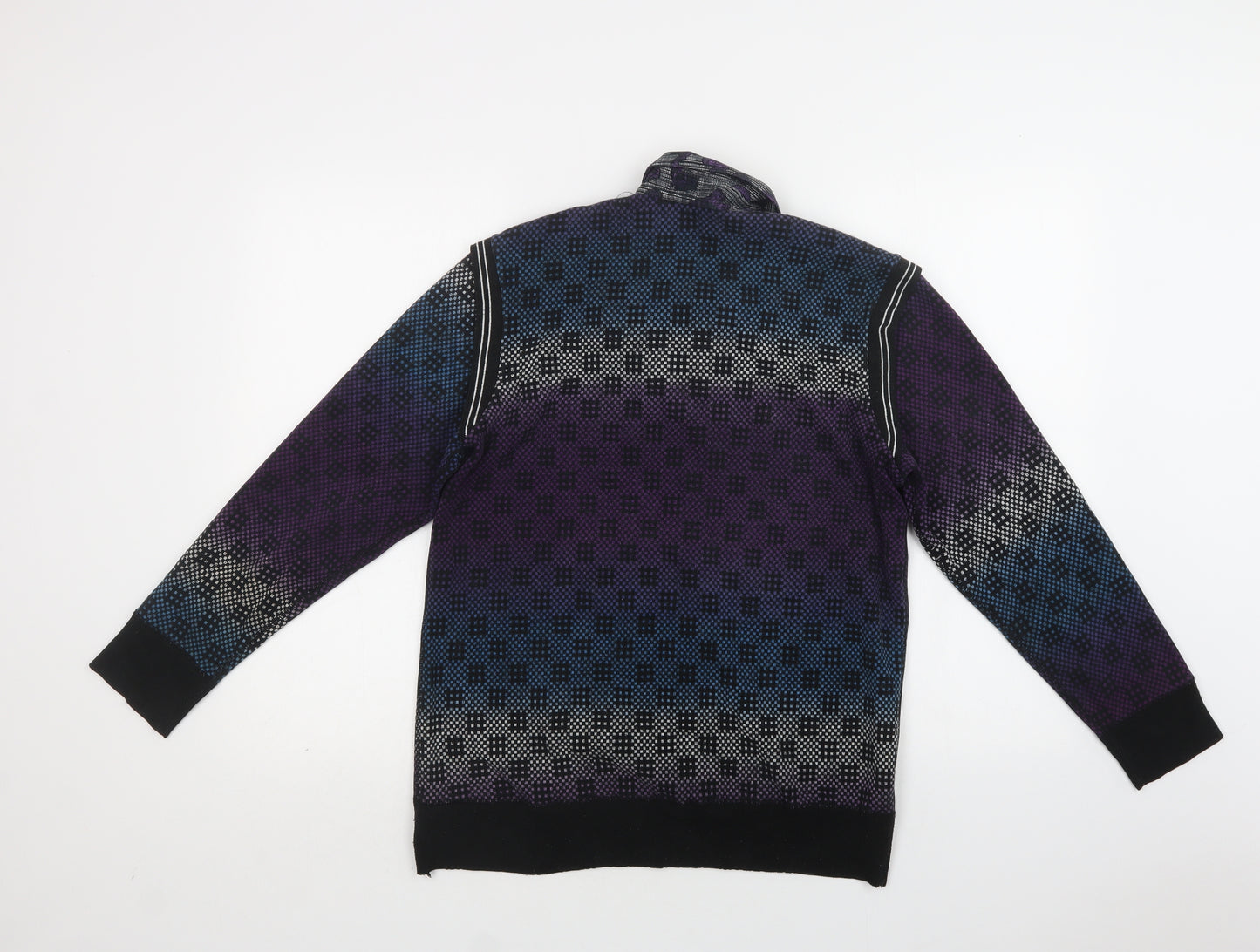 HJLRT Womens Multicoloured Collared Geometric  Henley Jumper Size XL