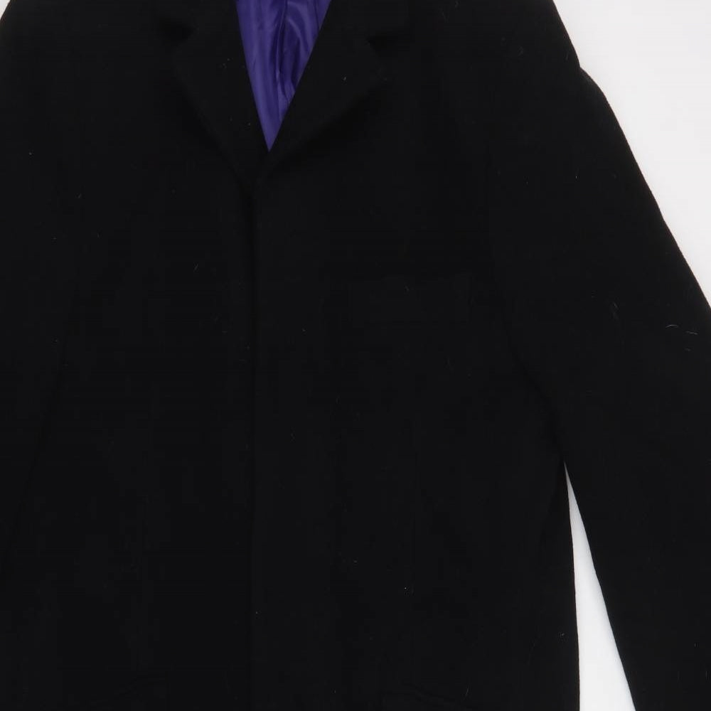 Urban Spirit Womens Black   Overcoat Coat Size M  Button