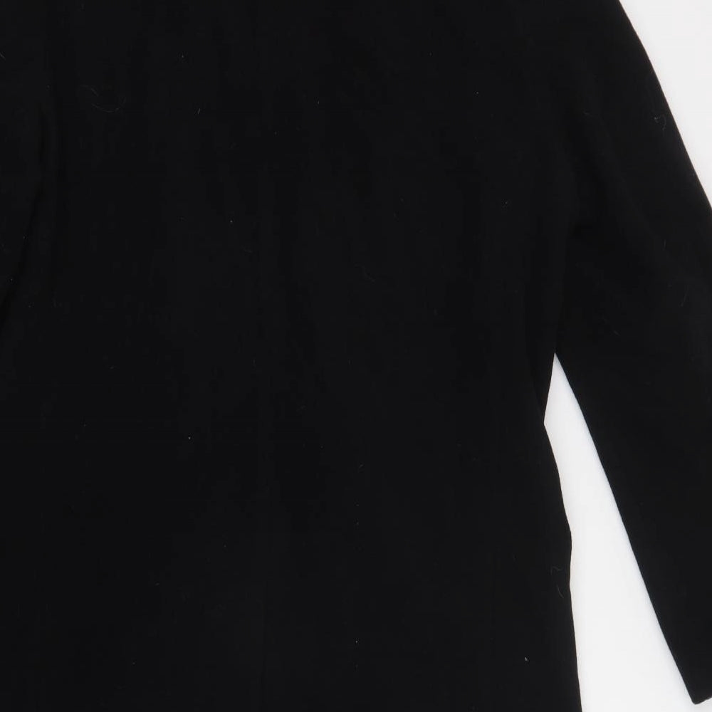 Urban Spirit Womens Black   Overcoat Coat Size M  Button